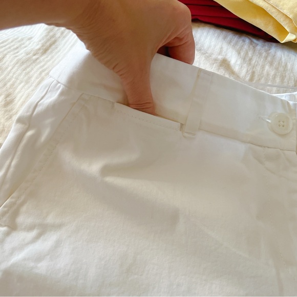 Ann Taylor Loft 12 white bermuda shorts 100% cotton - Picture 10 of 13